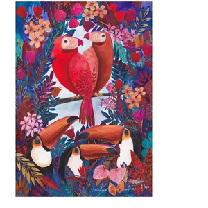 D-Toys Puzzle 1000 pièces : Andrea Kürti Tropical : Toucans et perroquets
