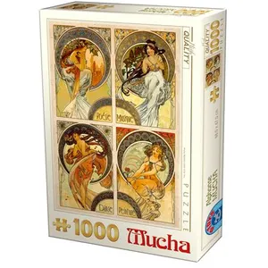 Puzzle 1000 pièces D-Toys Arts Alphonse Mucha pas cher