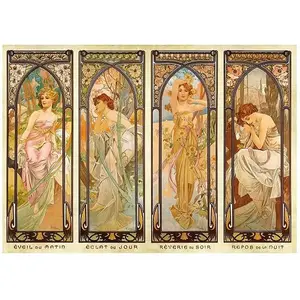 Mucha Alphonse - Les Moments de la Journée 1000 Pièces DToys pas cher