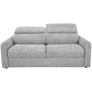 Canape droit convertible gris 3 pl DUNLOPILLO MELINE pas cher