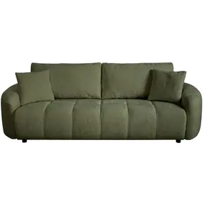 Canape droit convertible vert 3 places pas cher