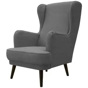 Fauteuil en tissu WILLY 2 coloris anthracite pas cher