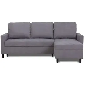 Canapé d angle con ible 4 places AYA Tissu Coffre 212 144 87 cm pas cher