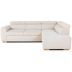 Comparateur de prix : CASAPY Canapé d'angle convertible réversible - 45 places - kelio - velours côtelé beige - 245 x