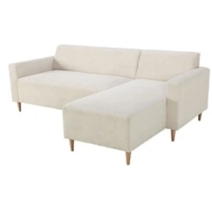 Comparateur de prix : Cstore Canapé d'angle réversible - 3 places - BOB - Velours cotelé - Ecru - 197 x 138 x 65 cm