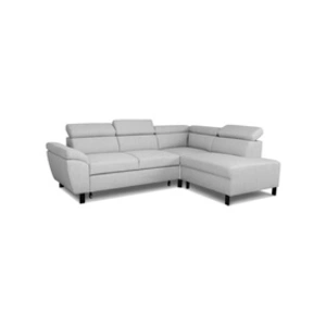 Comparateur de prix : CASAPY Canapé d'angle convertible - 4 personnes - STAN - Tissu Souris - 3 tétières - Réversible - 243 x 92 x 184 cm