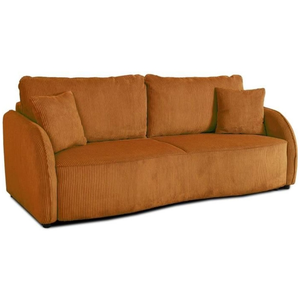 Canape droit en.casa 3 places en velours rouge 61 x 215 x 100 cm pas cher