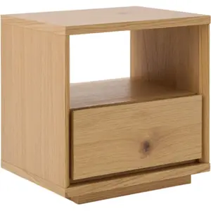 CAMIF Table de chevet bois 1 tiroir Albin  Bois / Métal pas cher