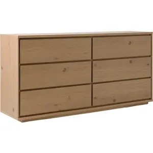 CAMIF Commode 6 tiroirs bois Albin Bois / Métal pas cher
