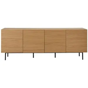 Buffet 4 portes bois pieds métal Alex CAMIF  Bois / Métal pas cher