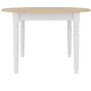 CAMIF Table extensible de 4 à 8 places effet bois clair et blanc