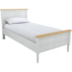 Camif Lit enfant effet bois clair et blanc 90x190 cm pas cher