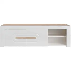 Meuble TV 189 cm EOLE coloris blanc pas cher