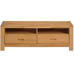 CAMIF Meuble TV en bois finition chêne huilé effet bois clair pas cher