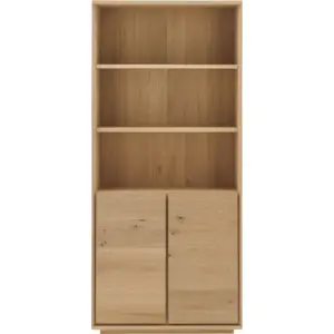 CAMIF Bibliothèque effet bois clair 2 portes H 200