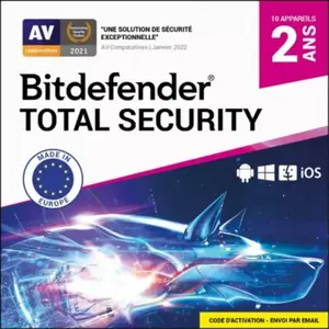 Bitdefender® Total Security 2 ans 10 appareils pas cher