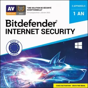 Bitdefender® Internet Security 1 an 3 appareils pas cher