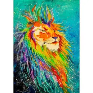 Puzzle 1000 pièces ENJOY - Lion arc-en-ciel pas cher