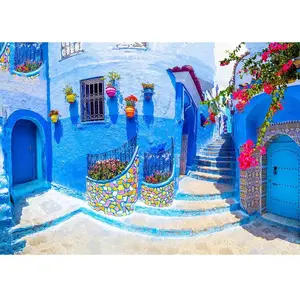 Puzzle 1000 pièces Enjoy - Rue Turquoise à Chefchaouen, Maroc pas cher