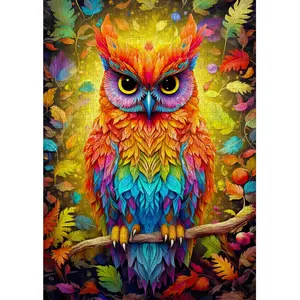EnjoyPuzzle Puzzle 1000 Pièces : Hibou automnal pas cher