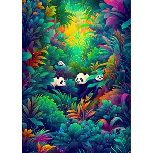 EnjoyPuzzle Puzzle 1000 Pièces : Panda Haven pas cher