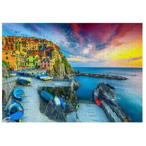 Enjoy Puzzle Port de Manarola au Coucher du Soleil, Cinque Terre, Ital... pas cher