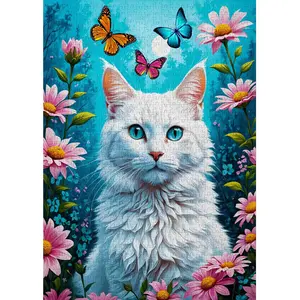 ENJOY PUZZLE - Puzzle 1000 Pièces White Cat 68x48 Cms pas cher