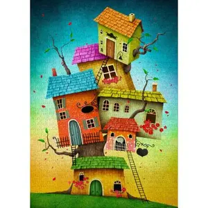 Maisons de Conte de Fées 1000 Pièces Enjoy Puzzle pas cher