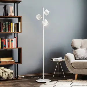 ALDEX Lampadaire Bot blanc à trois lampes pas cher