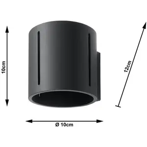 SOLLUX LIGHTING Applique Topa up/down, corps de lampe noir pas cher