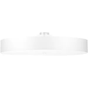 Plafonnier en tissu/verre/acier 6 lampes 100x100x20cm Sollux