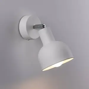 Comparateur de prix : SOLLUX Applique murale elba E27 1 x max.15W led acier blanc l: 11cm h: 17cm Ø19cm dimmable