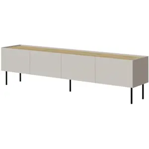 MOBILIER1 Meuble TV Melbela 107, Cachemire + Chêne, Le nombre de porte... pas cher