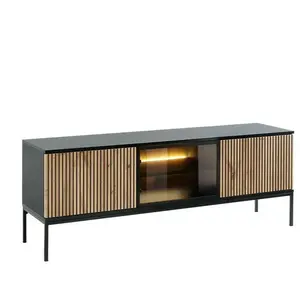 Mirjan24 Meuble tv Lima H102 , Le nombre de portes: 0, Nombre de tiroirs: 0, 154x56x39cm, led pas cher