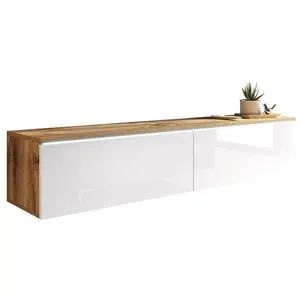 MIRJAN24 Meuble tv sarasota 120, le nombre de portes: 2, 140x30x33cm pas cher