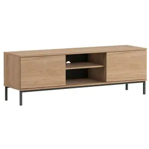 MIRJAN24 Meuble TV FULTON 2 noyer hickory pas cher
