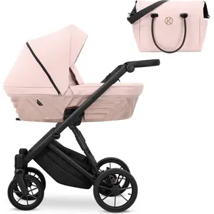 Poussette Kunert IVENTO 2en1 rose avec cadre noir