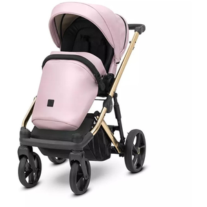Poussette arizo premium 15 baby pink eco cadre doré