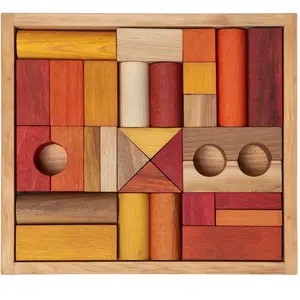 Jeux de société en plateau 30 pièces Wooden Story TU pas cher