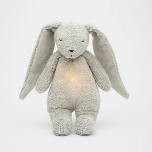 Moonie The Humming Friend Organic Grey Natur doudou avec mélodie 1 pcs pas cher