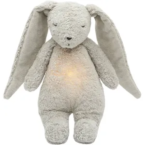 Comparateur de prix : Moonie Peluche veilleuse lapin nature bio avec sons & lumières gris