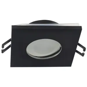 Comparateur de prix : Spot de plafond OPIL SQ Noir étanche IP44 Encastrable Carré EDO