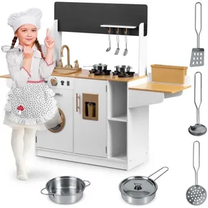 Comparateur de prix : Cuisine enfant - Ricokids - RC-836 - Bois - Blanc - 3 ans - Mixte