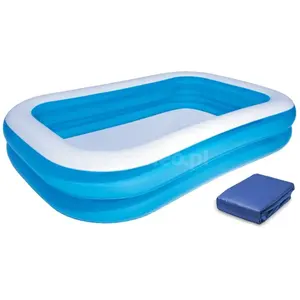 Comparateur de prix : Piscine gonflable familiale 262 x 175 x 51 cm Bestway 54006 + couvertu...