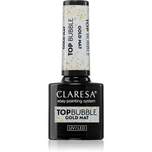 Claresa UV/LED Top Bubble vernis top coat gel effet mat teinte Gold 5 g pas cher