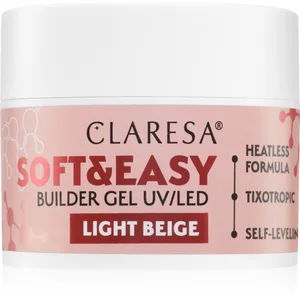 CLARESA SOFT & EASY Builder Gel Light Beige (45g) pas cher