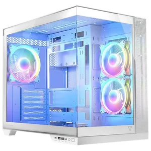 Modecom Boîtier semi-tour ATX Volcano Panorama Apex ARGB blanc pas cher
