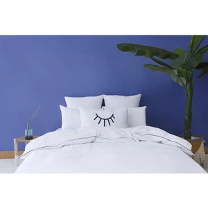 L'Officiel Interiors Les signatures - Housse de couette en percale de coton - blanc/passepoil noir pas cher