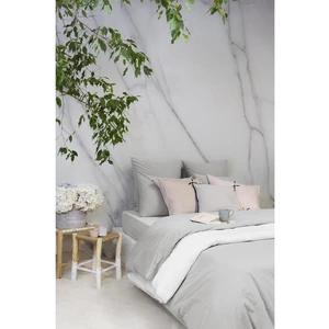 L'Officiel Interiors Les basiques - Housse de couette en coton - Gris perle pas cher