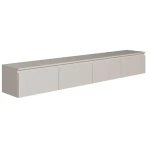 Comparateur de prix : Selsey bemmi- meuble tv 4 portes - suspendu - 200 cm - greige Bemmi